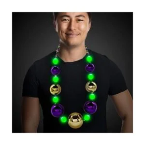 Windy City Novelties Collar de cuentas de Mardi Gras con_3