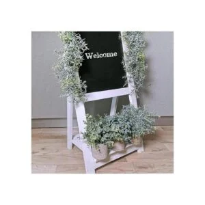 Winlyn Juego de 3 mini plantas artificiales de eucalipto