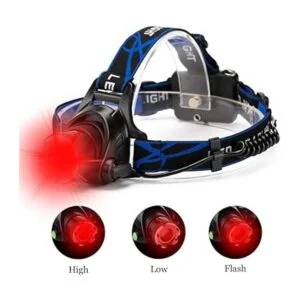 WindFire Linterna frontal de caza con luz roja CREE XMLT6_3