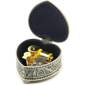 Wingostore Caja de música de metal de aleación en relieve_2