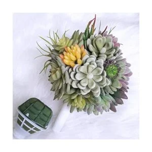 Winlyn 6 soportes de ramo de espuma con mango floral para_4