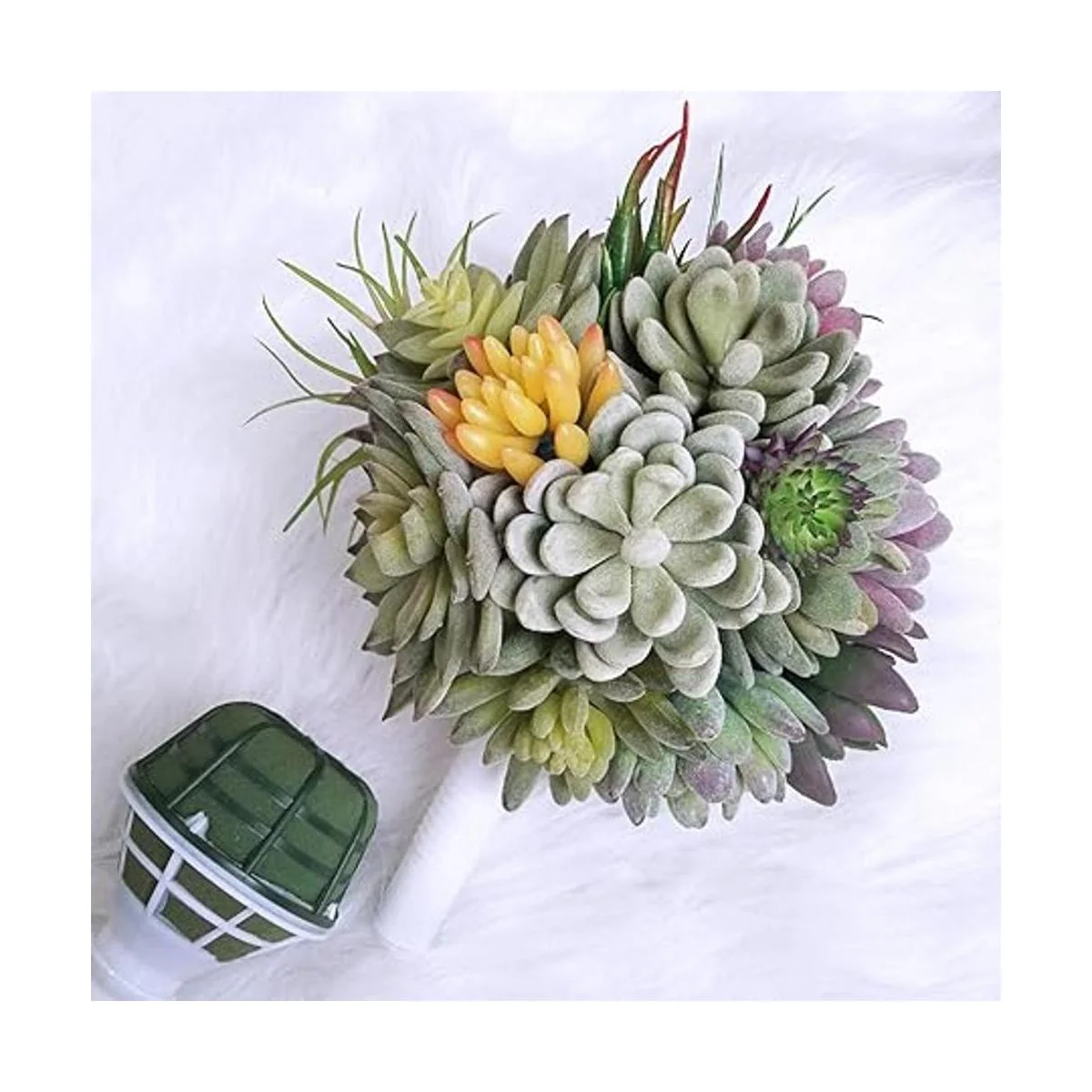 Winlyn 6 soportes de ramo de espuma con mango floral para_4