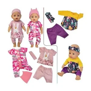 Windolls 10 juegos de ropa de muñeca de bebé de 14 a 16_6