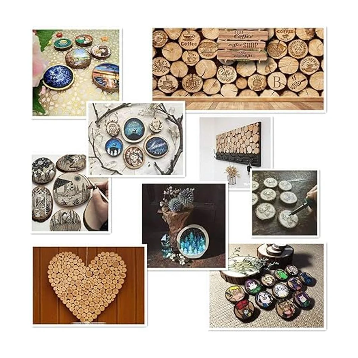 William Craft Rebanadas de madera natural sin acabar 20_3