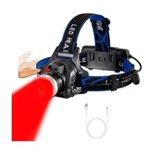 WindFire Linterna frontal de caza con luz roja CREE XMLT6_1