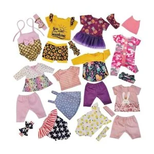 Windolls 10 juegos de ropa de muñeca de bebé de 14 a 16_2