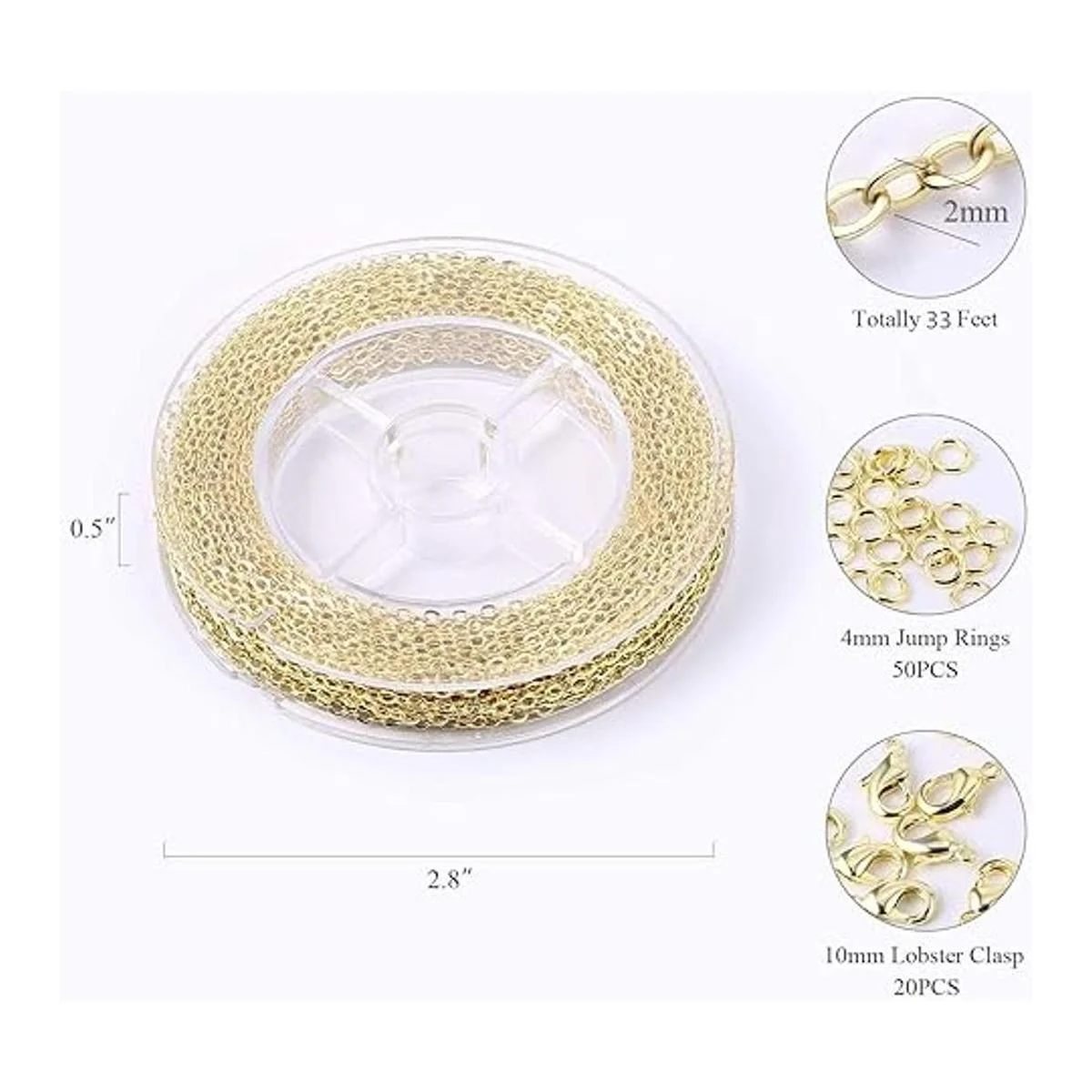 Wholesale Cadena de eslabones de latón chapado en oro_2