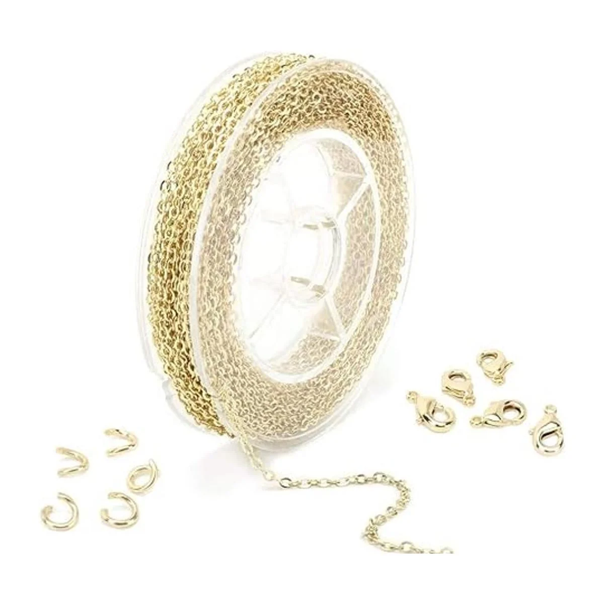 Wholesale Cadena de eslabones de latón chapado en oro_1