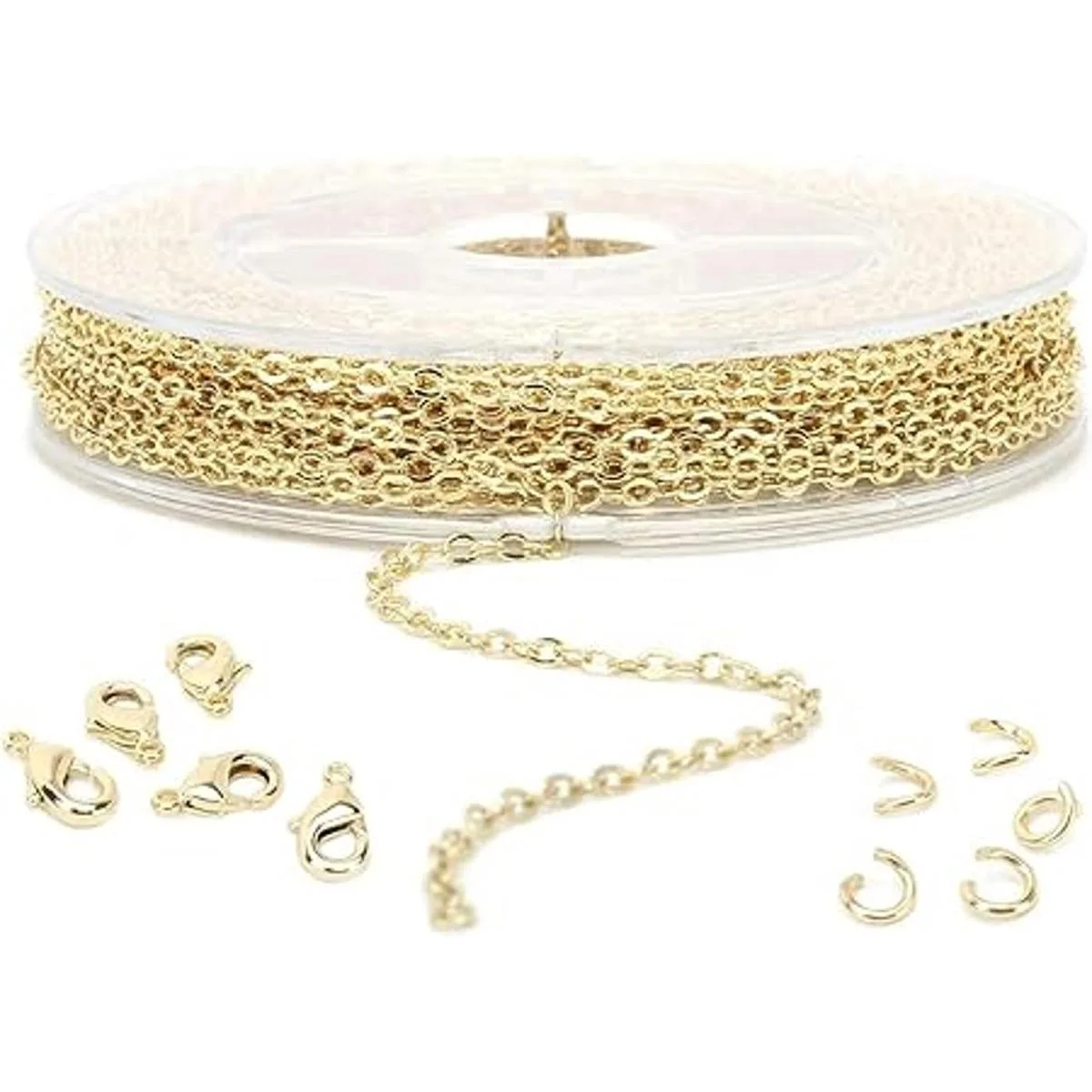 Wholesale Cadena de eslabones de latón chapado en oro_4