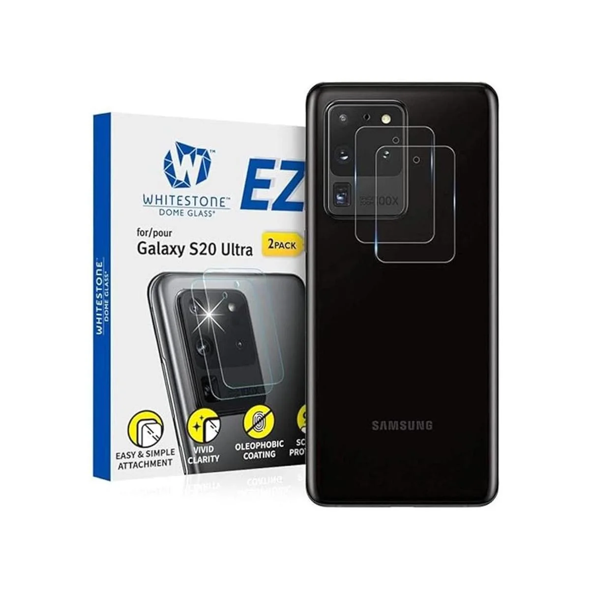 Whitestone Protector de cámara para Samsung Galaxy S20_1