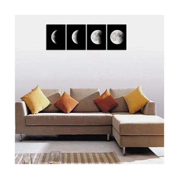 Wieco Art Eclipse of the Moon Impresiones de lienzo_5