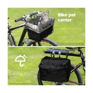 Wiel Cesta de bicicleta con forro negro a prueba de_6