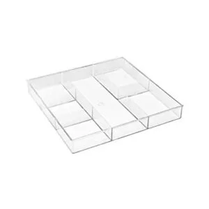 Whitmor Organizador de cajones transparente de 6 secciones_1