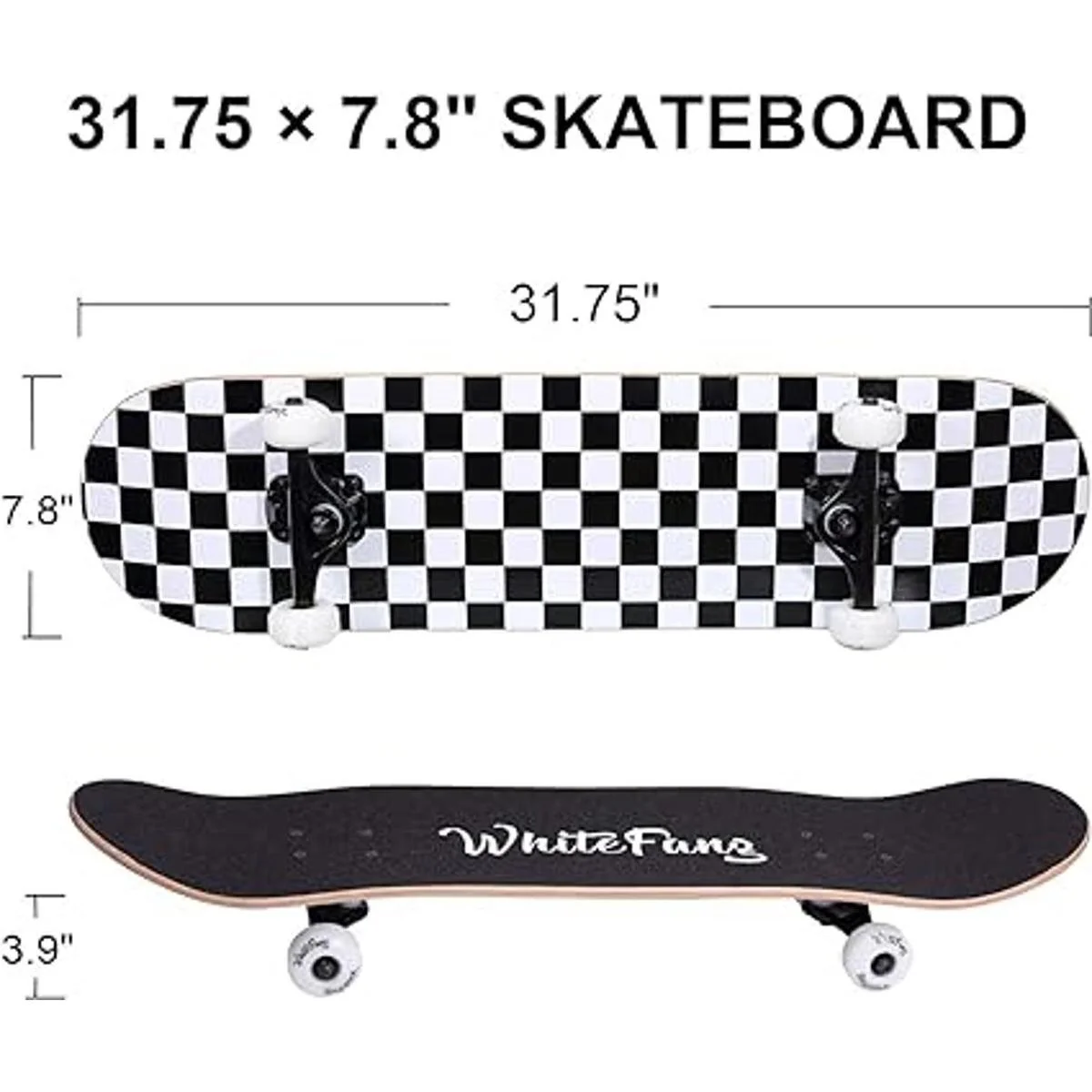 WhiteFang Skateboards for Beginners Complete Skateboard_2
