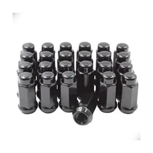 Wheel Accessories Parts Juego de 24 tuercas negras de 14 x_1
