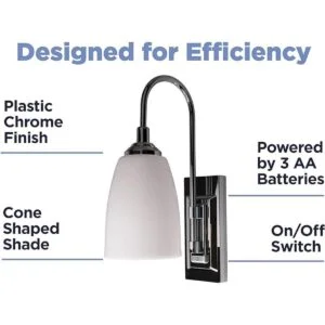 Westek Aplique de pared a pilas paquete de 2 70