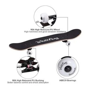 WhiteFang Skateboards for Beginners Complete Skateboard_5