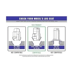 Wheel Accessories Parts Juego de 4 tuercas de bloqueo de_3