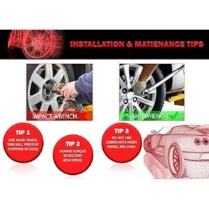 Wheel Accessories Parts Juego de 24 tuercas negras de 14 x_3