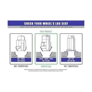 Wheel Accessories Parts Juego de 4 tuercas de bloqueo de_5