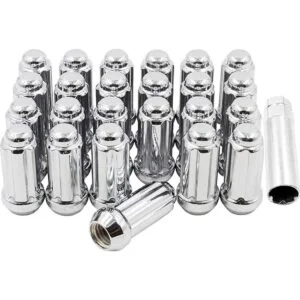 Wheel Accessories Parts Juego de 24 tuercas cromadas de 14_1