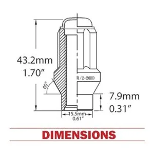 Wheel Accessories Parts Juego de 20 tuercas de tuerca de_2