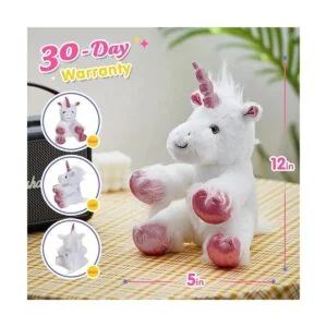 Wewill iluminado LED unicornio con felpa blanca Heavenly_3