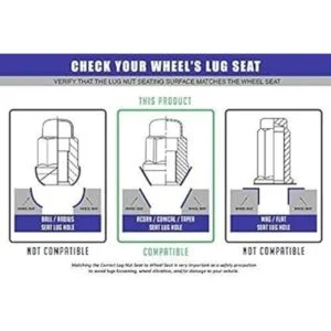 Wheel Accessories Parts Juego de 24 tuercas negras de 12 x_5