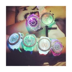 Weicam Paquete de 6 relojes de pulsera unisex con luces_2
