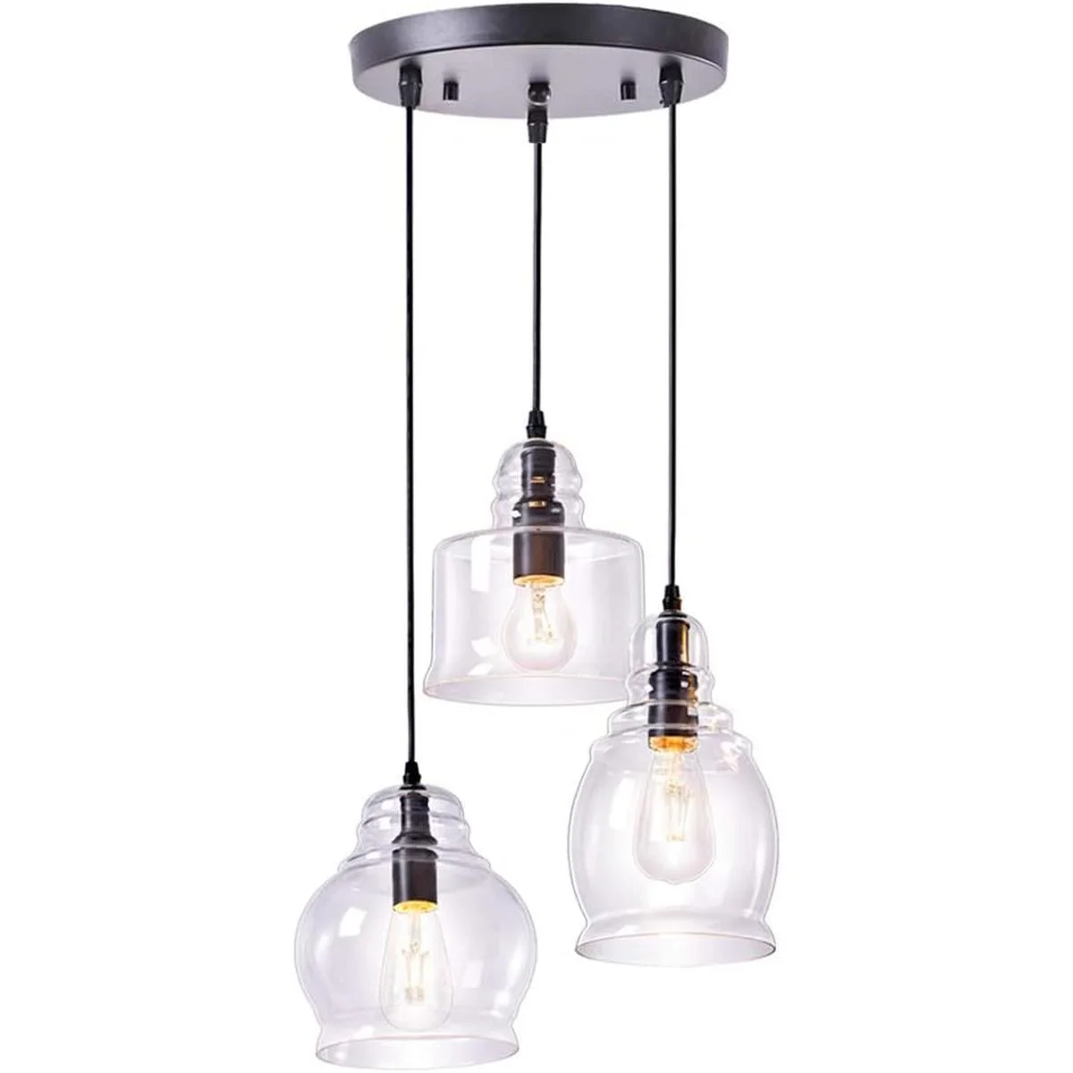 Wellmet Luces colgantes isla de cocina globos de_2