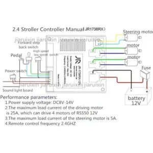 Wellye JR1738RX12V Kit de control remoto Bluetooth y_6