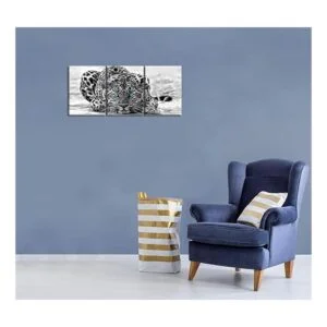 Welmeco Arte de pared abstracto de leopardo con ojos_3