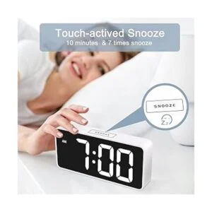 Welgo Reloj despertador digital LED con puerto de carga_2