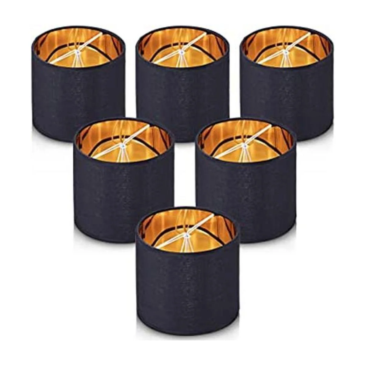 Wellmet Pantalla para lámpara de techo de lino natural_1