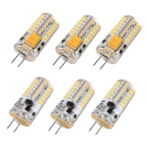 Welitesim 6 bombillas LED de base bipin de 3 W CADC12 V