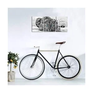 Welmeco Arte de pared abstracto de leopardo con ojos_4