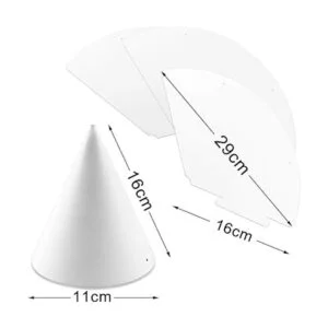 Weoxpr 40 sombreros de cono de fiesta blancos para_2
