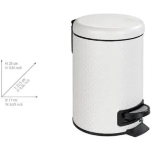 Wenko 22956100 Punto Cubo de basura con pedal 6.6 x 9.0_3