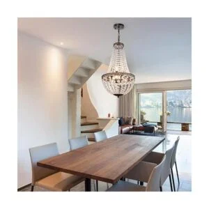 Wellmet Lámpara de araña de cristal del imperio francés_5