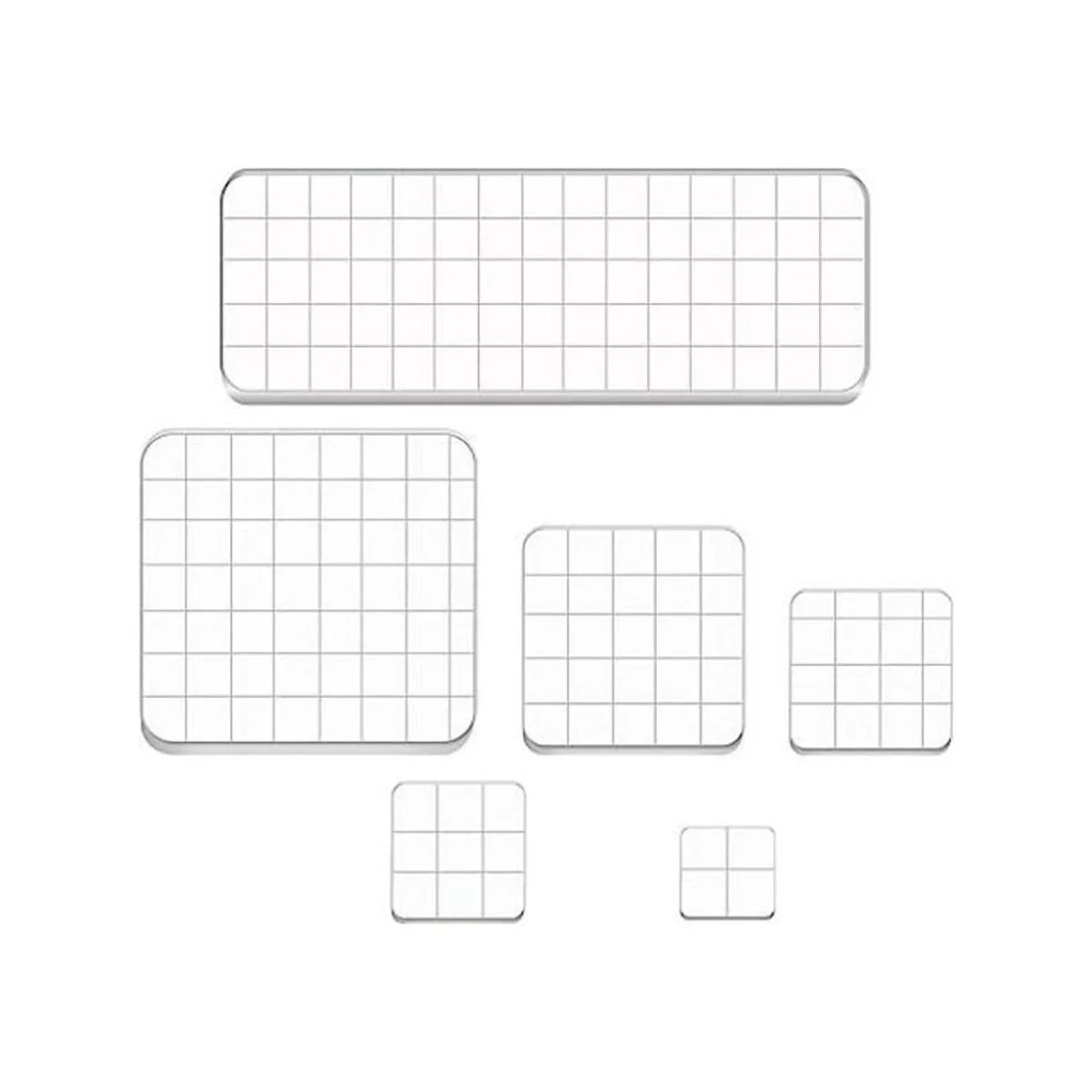 WeiMeet 6 piezas de bloques de sellos acrílicos