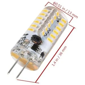 Welitesim 6 bombillas LED de base bipin de 3 W CADC12 V