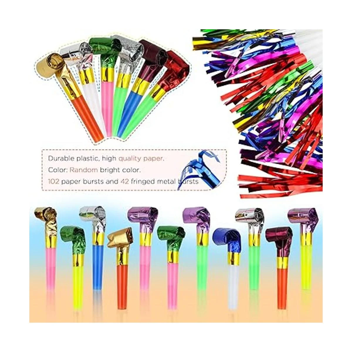 Weoxpr 144 piezas de dos tipos de ruidos para hacer ruido