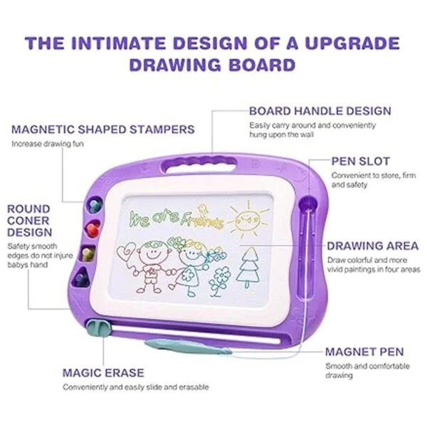 Wellchild Tablero de dibujo magnético juguetes para niñas_3