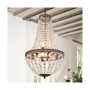 Wellmet Lámpara de araña de cristal del imperio francés_1