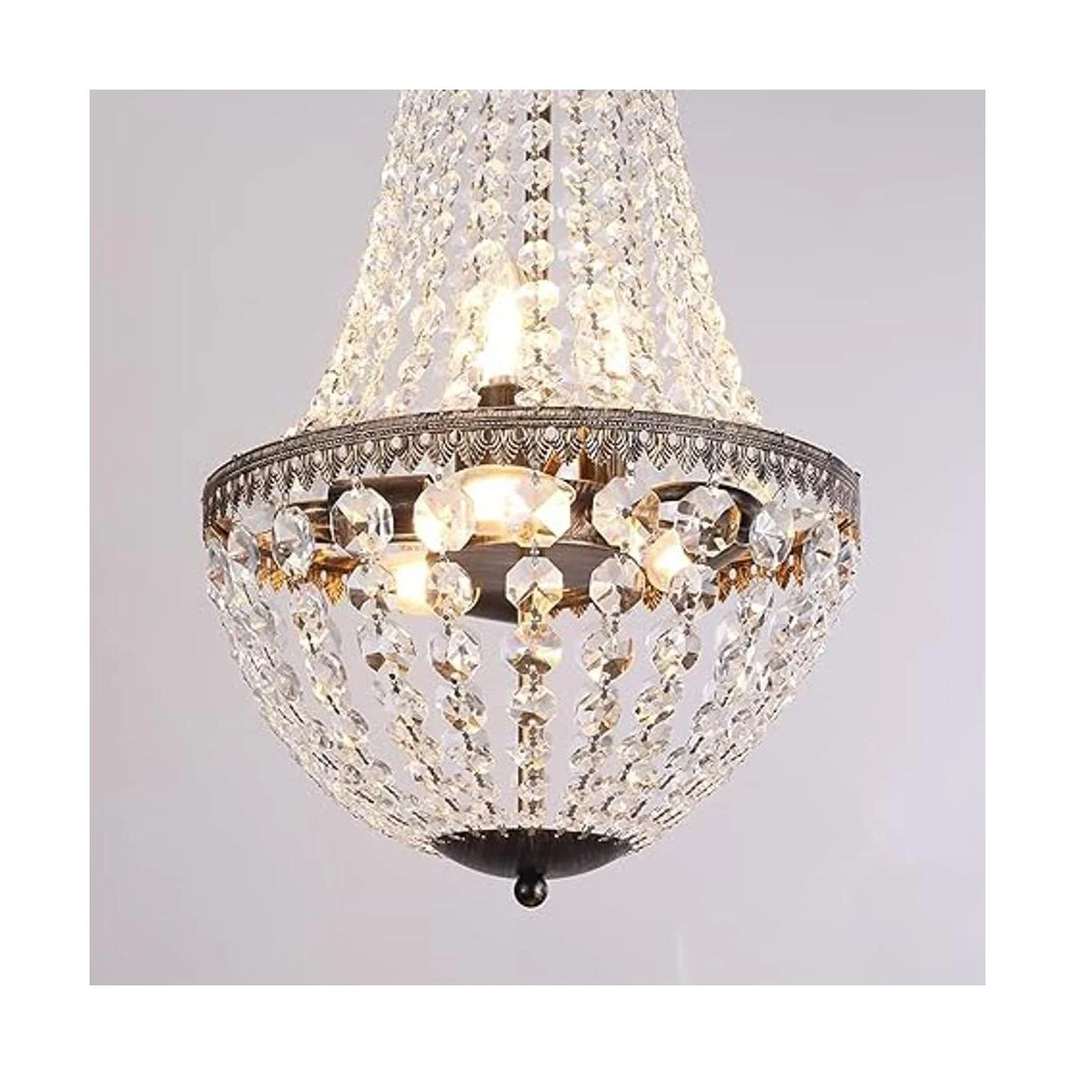 Wellmet Lámpara de araña de cristal del imperio francés_4