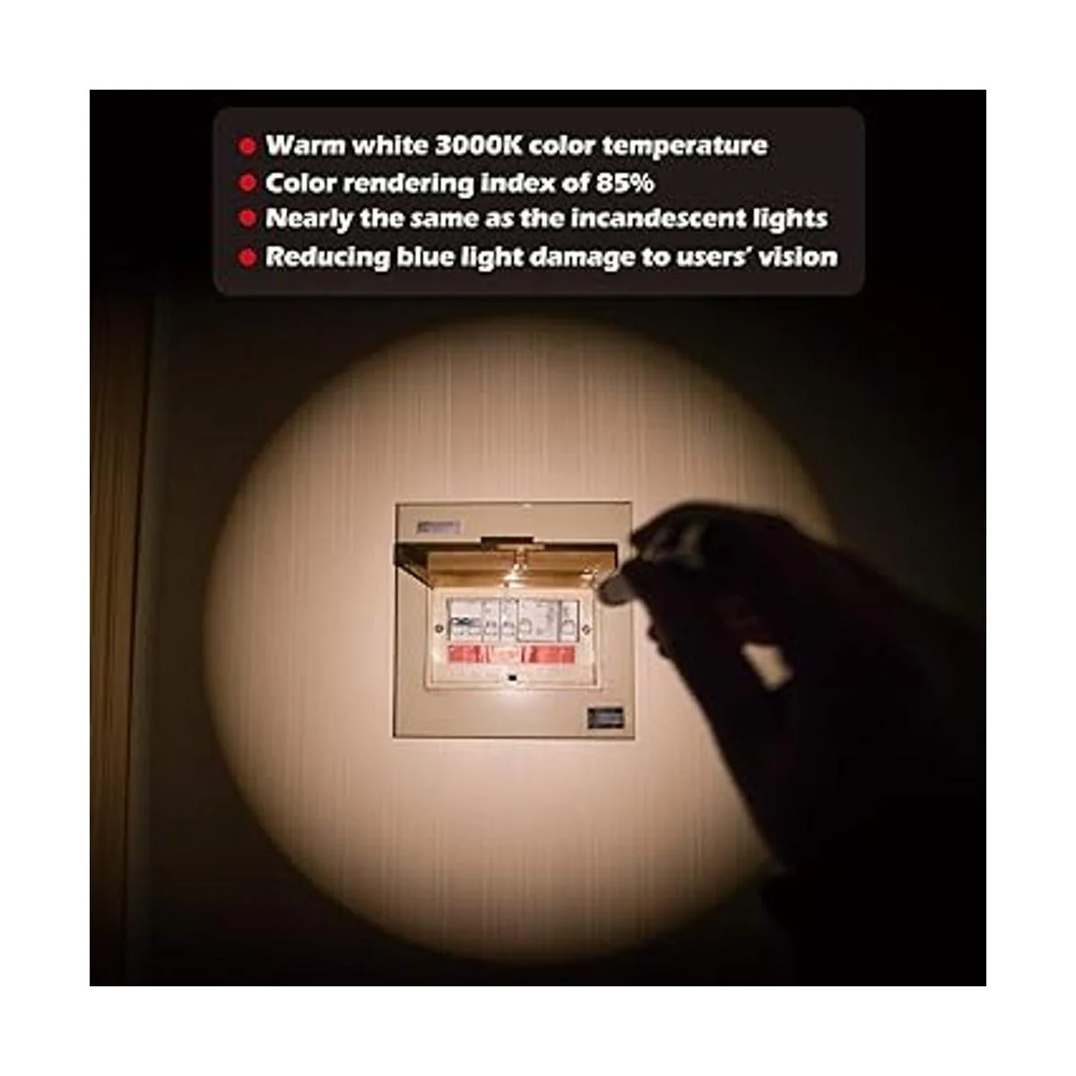 Weltool Lámpara LED M6 luz blanca cálida de 3000 K luz