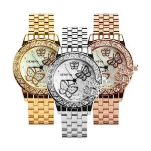 Weicam Reloj de pulsera analógico de cuarzo de 3 piezas_1