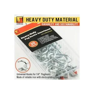 Wellmax Juego de 30 ganchos para tablero de clavijas y