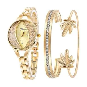 Weicam Reloj de pulsera analógico de cuarzo para mujer con_1