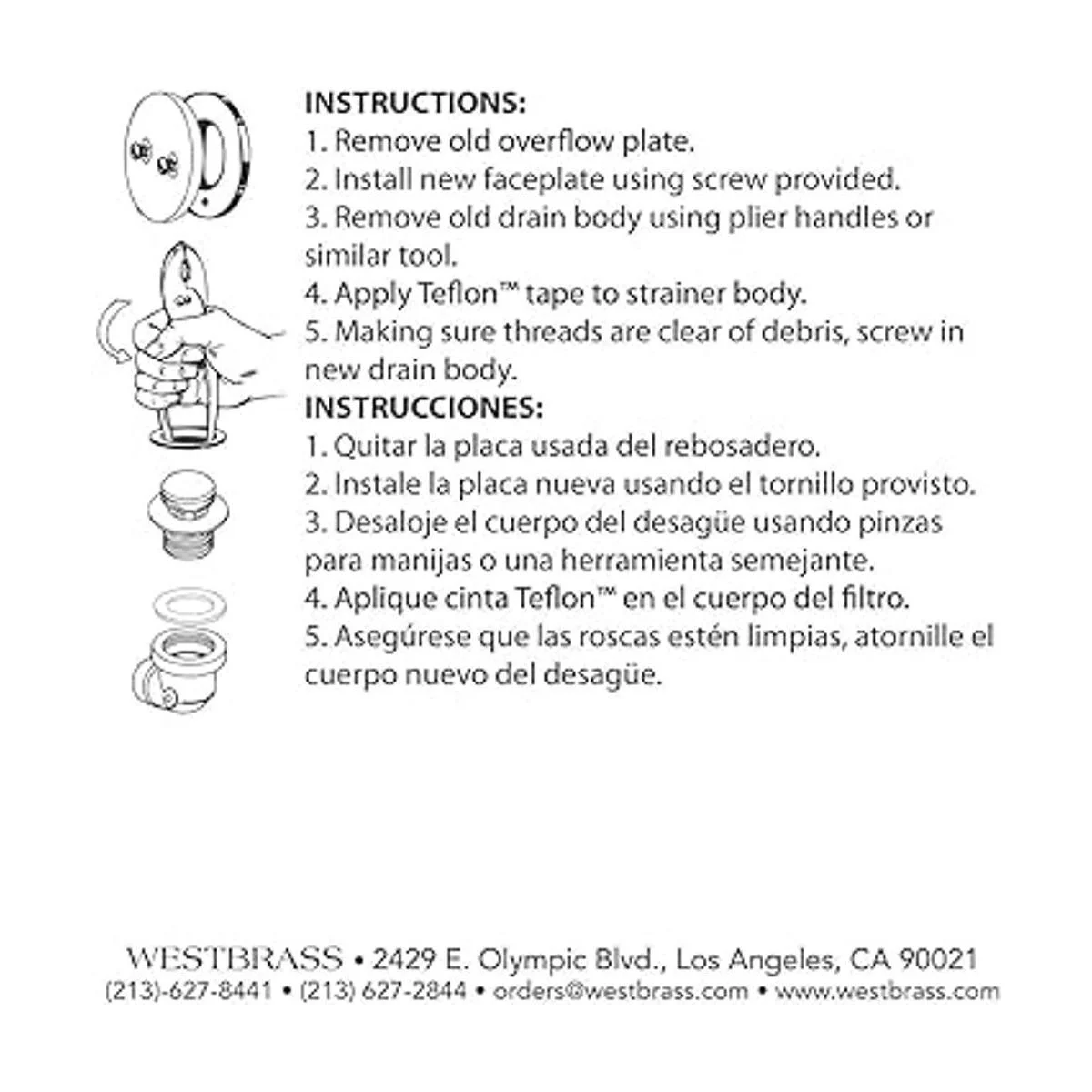 Westbrass R93207 NPSM Juego de molduras de rosca gruesa de_2